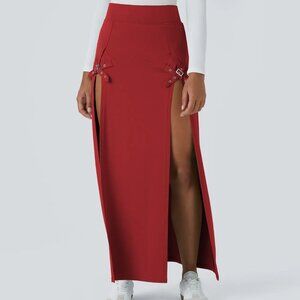 HALARA Red A-Line Skirt